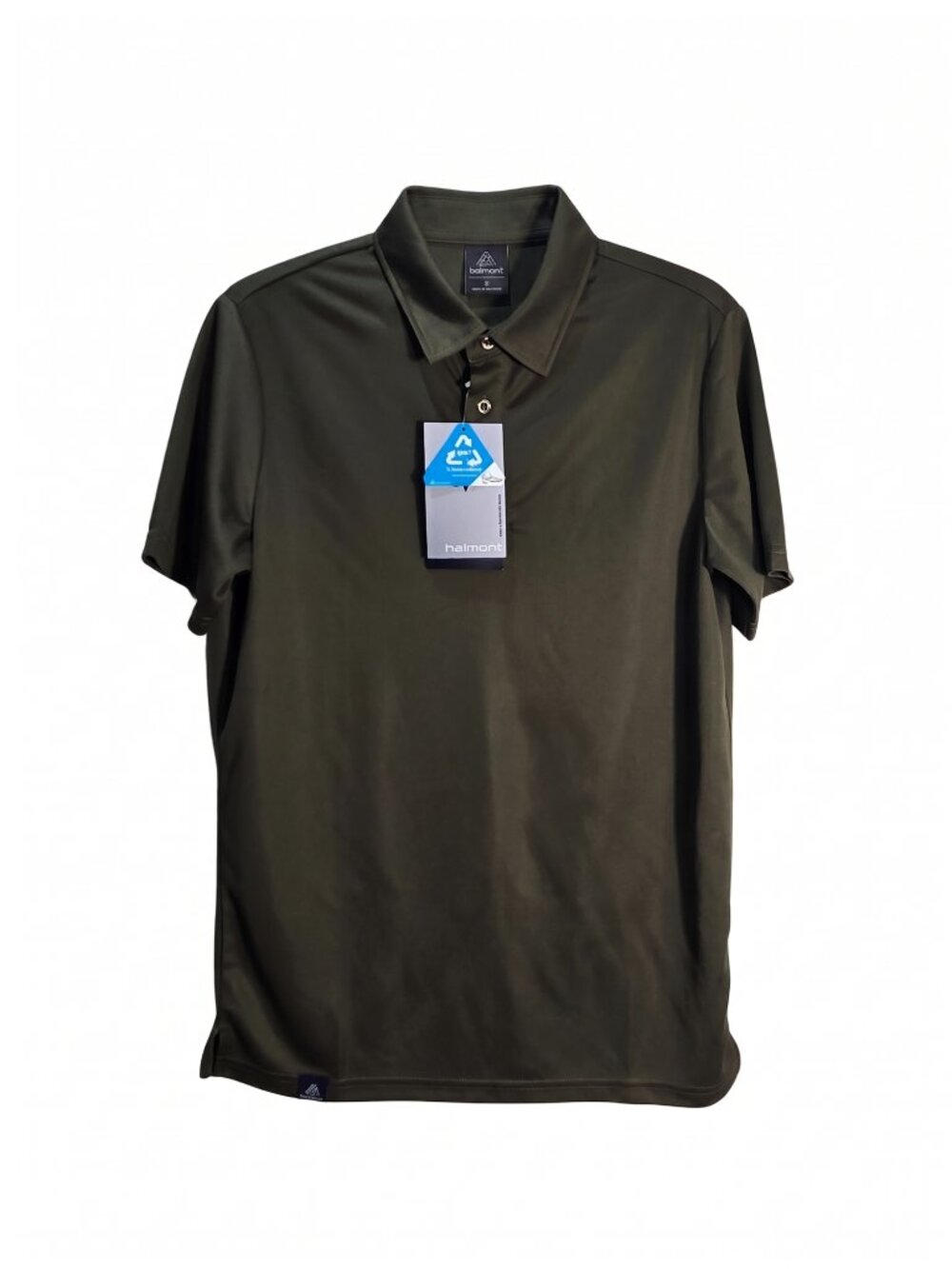 NWT | Men's Olive Green Performance RPET Recycled Golf Polo Shirt | Small